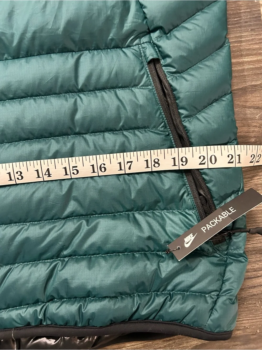 Nike Men’s Teal Puffer Vest with Olympic Patch